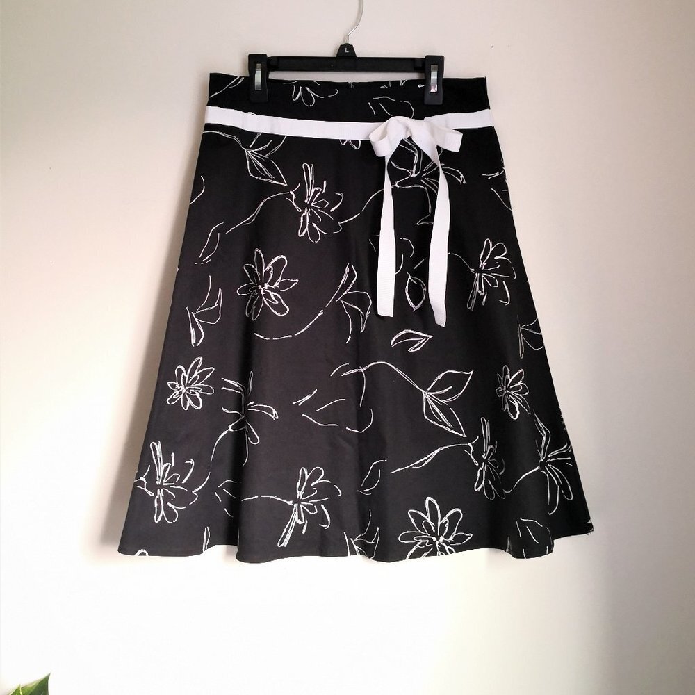 Lemon Grass Studio A-Line Floral Skirt‎ Size 8